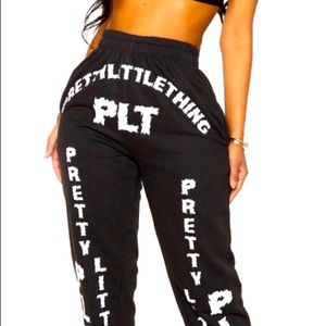 Pretty Little Thing black joggers size 10 US